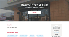 Desktop Screenshot of bravopizzasub.com