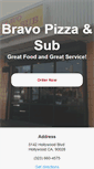 Mobile Screenshot of bravopizzasub.com