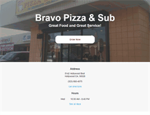 Tablet Screenshot of bravopizzasub.com